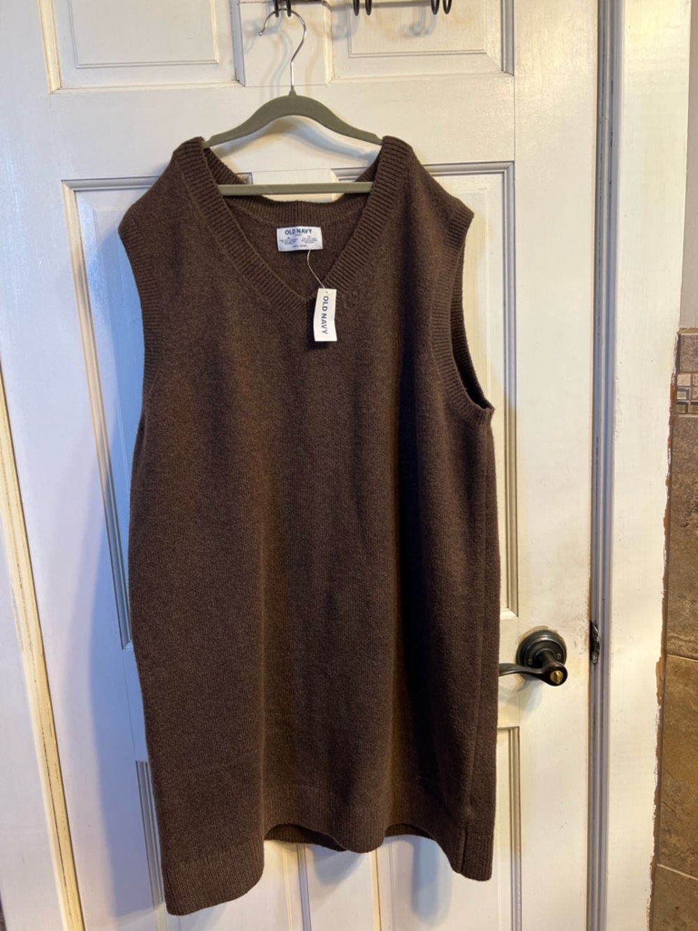 Old Navy Brown V-Neck Sweater Dress